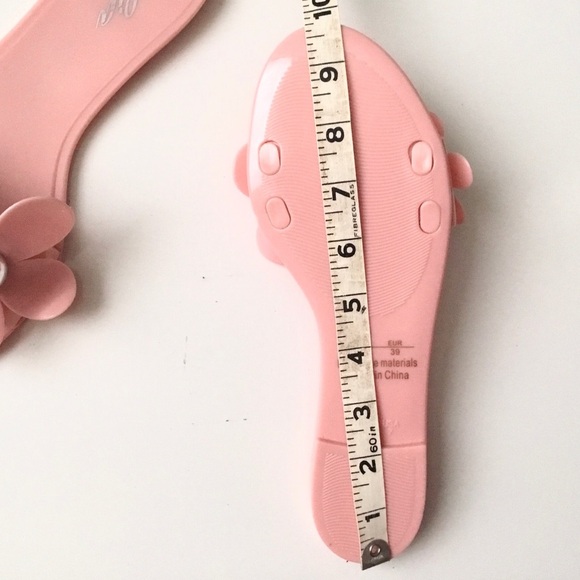 Pink daisy Flower Jelly Sandals flats slip on flip flops light barbie pink y2k - Picture 3 of 5